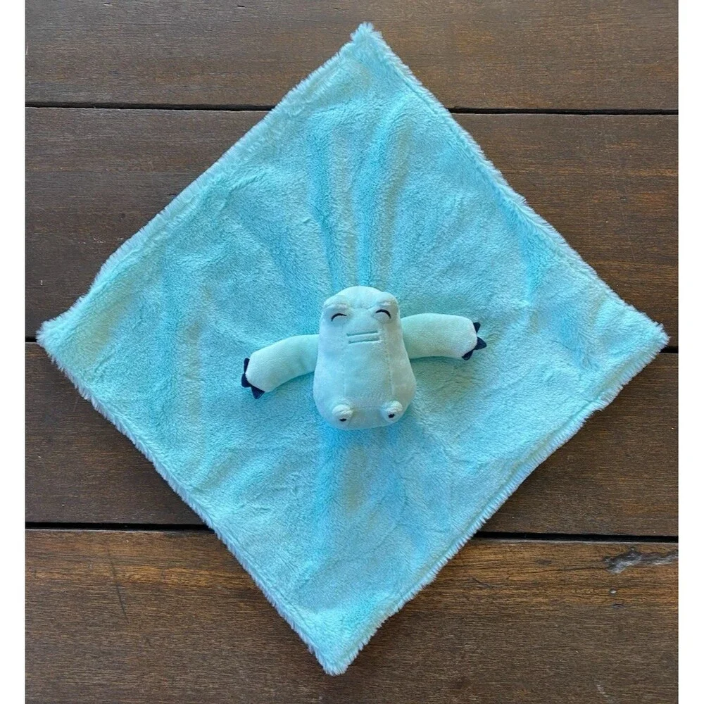 Carters Just One You Hippo Teal Baby Lovey Security Blanket Soother Plush Stripe